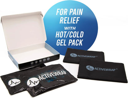 ActiveWrap Ultra Flex Ice & Heat Pack, Large (7" x 10") – Gel Ice Packs Reusable for Knee & Shoulder, Hot & Cold Therapy, Flexible No-Flow Gel, Includes Nylon Protective Pouch (2 Count)