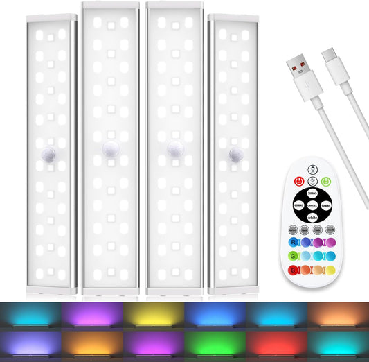 Diomart Under Cabinet Lighting Wireless, RGB LED Closet Lights