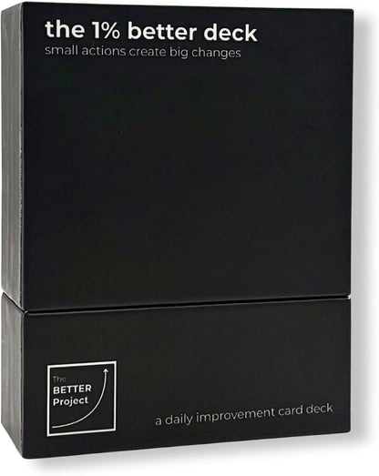 Daily Self Improvement Cards for Discipline, Productivity, Motivation & Mindset - The 1% Better Deck