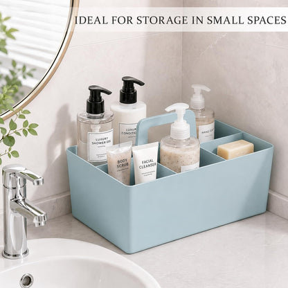 Anyoifax Portable Shower Caddy with Removable Compartment, Large Gray | Plastic Shower Basket Bathroom Caddy Organizer with Handle, College Dorm Storage, Baby Bath Essential, Cleaning Supply Caddy