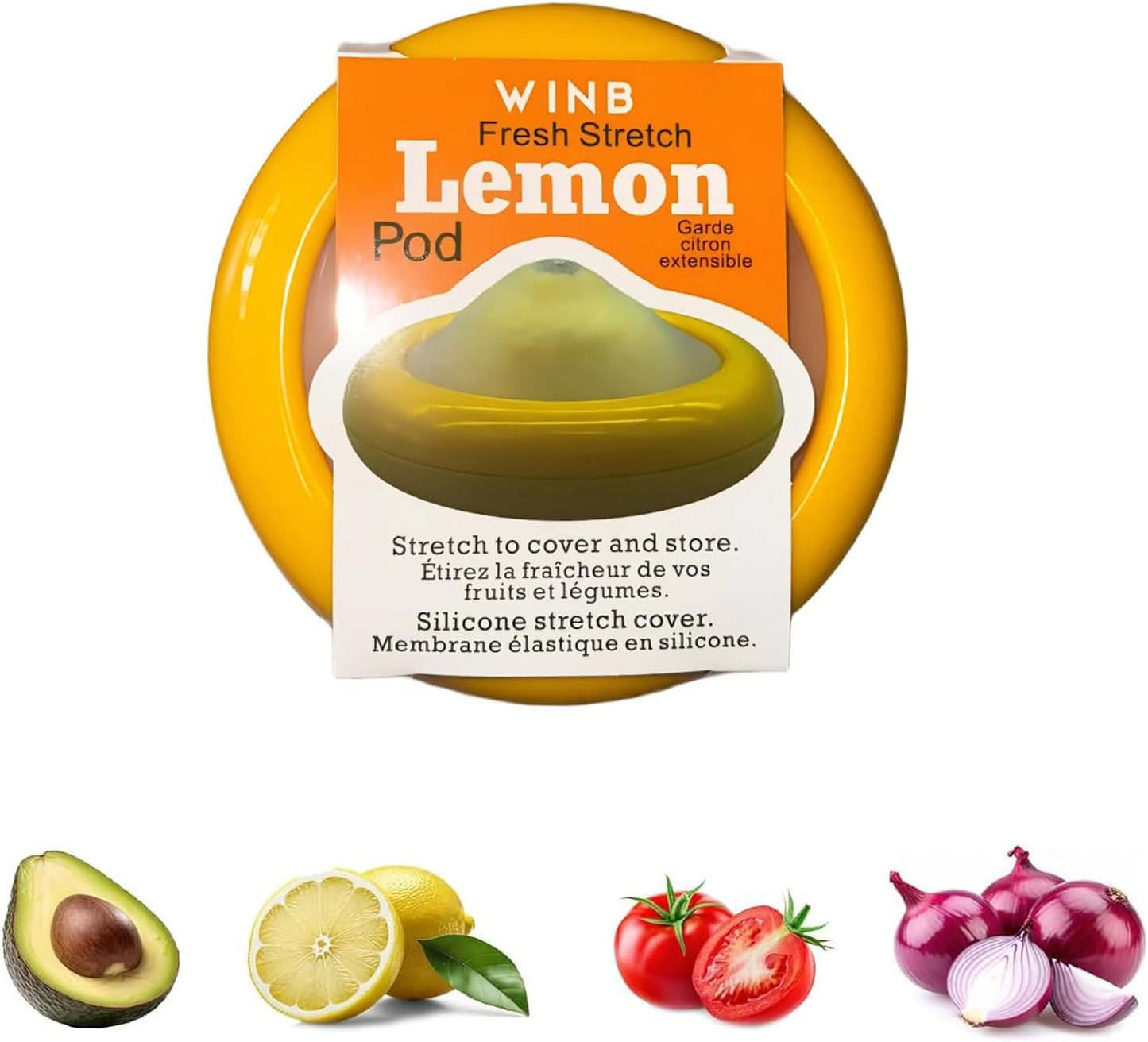 Winb Reusable Fruit and Veggie Savers - Ideal for Avocado Saver, Tomatoes Saver, Apples Saver, Garlic Saver, Onion Saver (Avocado saver-2 Count)