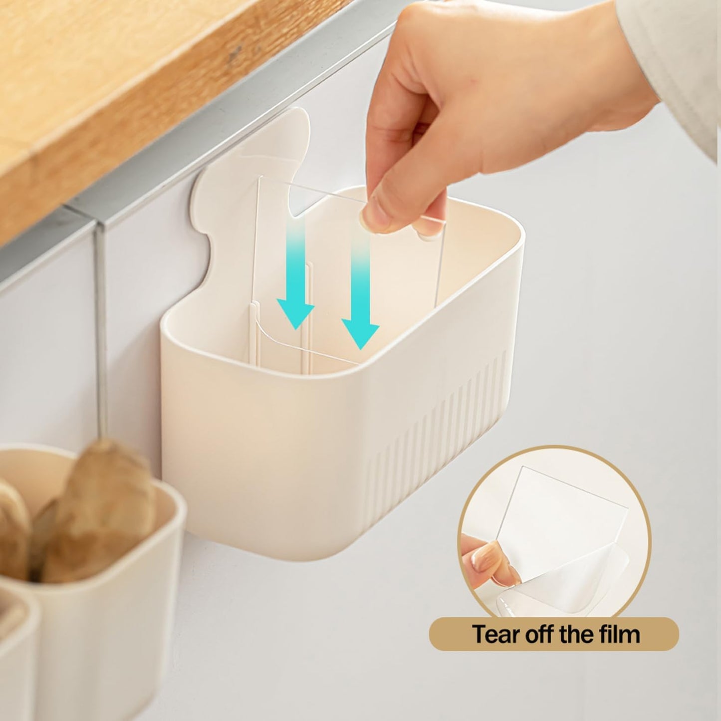Fridge Magnetic Cup Storage Rack, Magnetic Locker Organizer for Pen, Holder for Laundry, Board, Desks, Dresser, White