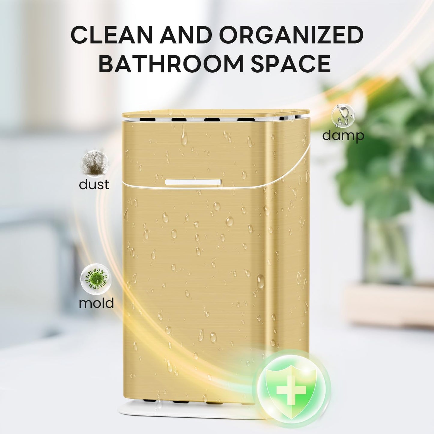 GFWARE Electric Toothbrush Holder with Cover, Ventilated & Drainage, Silver | Detachable 5 Slots Bathroom Organizer for Toothbrush & Toothpaste, Waterproof & Dustproof, Electric Toothbrushes Under 10 In
