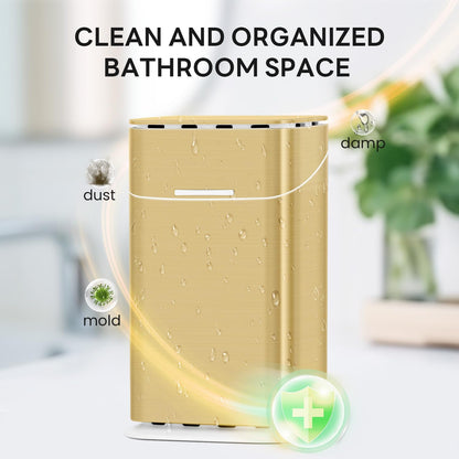 GFWARE Electric Toothbrush Holder with Cover, Ventilated & Drainage, Silver | Detachable 5 Slots Bathroom Organizer for Toothbrush & Toothpaste, Waterproof & Dustproof, Electric Toothbrushes Under 10 In