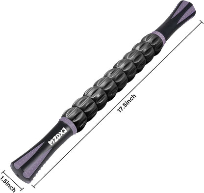 Wooden Cellulite Massage Roller for Legs and Thighs - Handheld Fascia Blaster Tool for Muscle Relief, Lymphatic Drainage & Body Sculpting - Anti Cellulite Massager for Women and Men (12 Wheel)