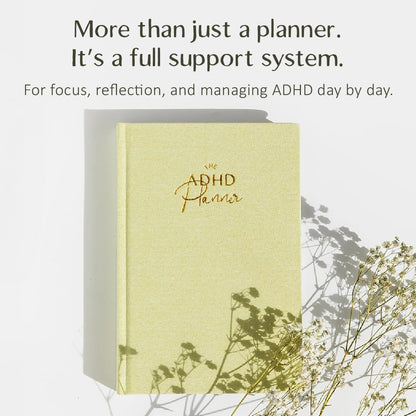 The ADHD Planner for Adults - Undated Daily & Weekly ADHD Journal for Disorganized People, 90 Days - Habit Tracker, Record Emotions & Mood - Academic Goals - Structure & Focus for Adults Brains