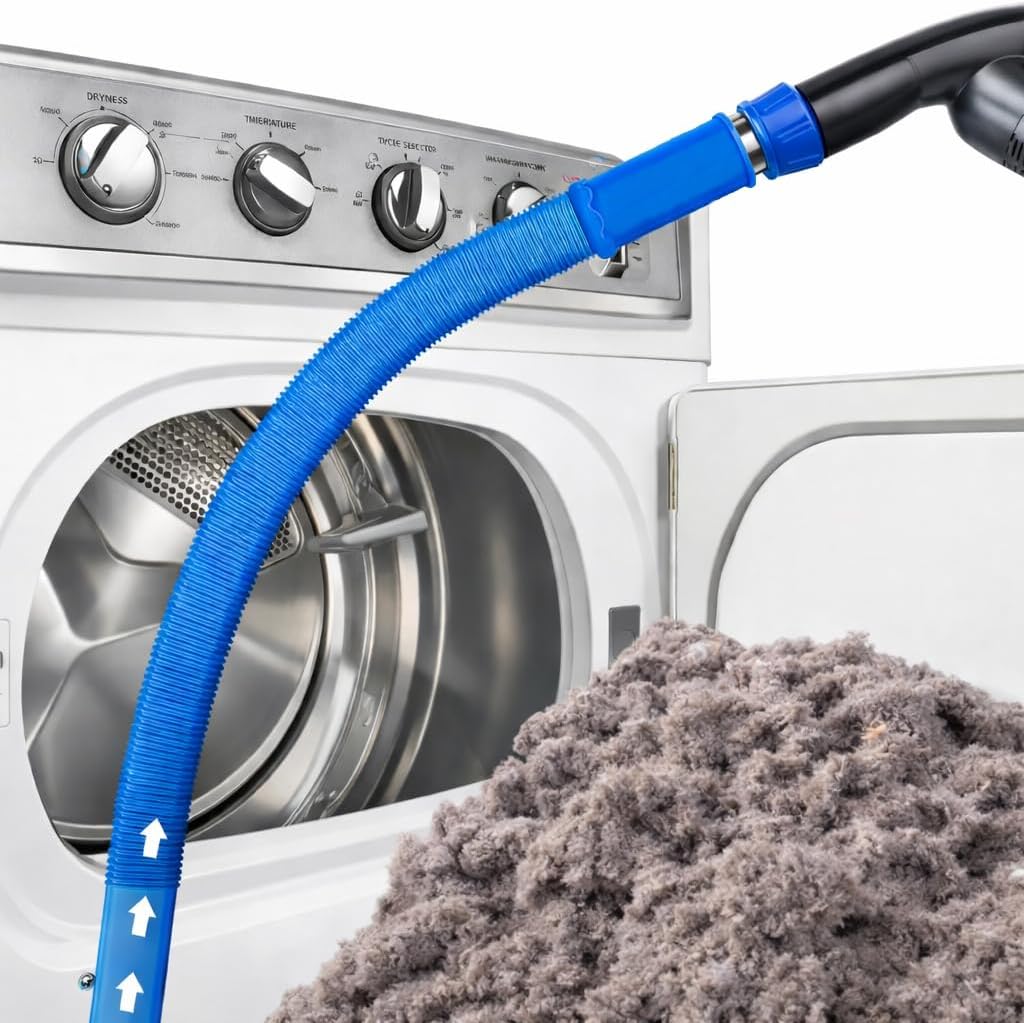 Clothes Dryer Vent Cleaner Kit with Vacuum Hose Attachment Brush, Lint Remover, Dryer Vent Vacuum Hose