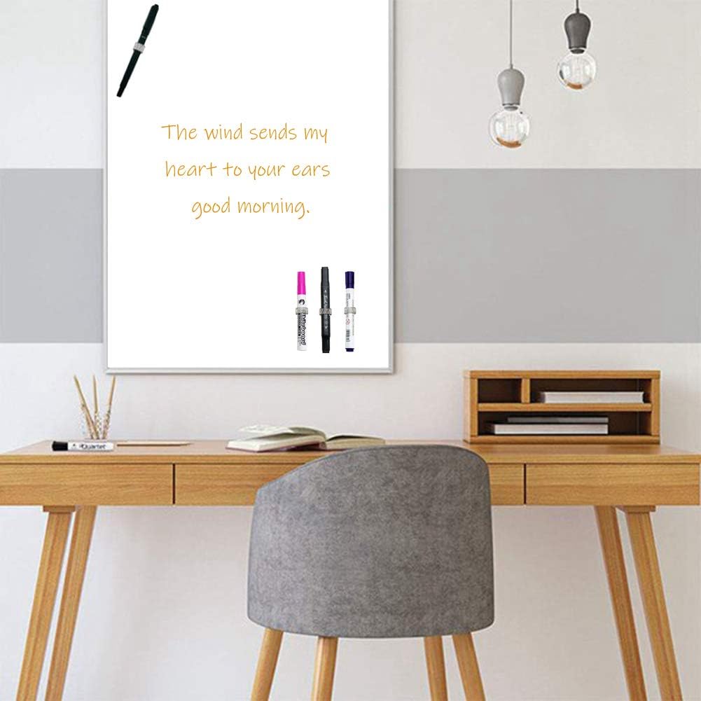 Medsuo 3PCS Magnetic Holders for Refrigerator, Single Pen Holders Organizer | Magnetic Pen for Refrigerator, with Adjustable Spring Loop, Fit for Any Size Pens, Whiteboard, Erase Board, Bulletion Board