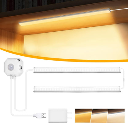 Daymeet Motion Sensor Dimmable 12 Inch Ultra Thin Under Cabinet Lighting, Under Cabinet Lights Plug in, Super Bright LED Lights Bar Under Counter Lights Indoor for Kitchen, Shelf, Closet (3 Pack)