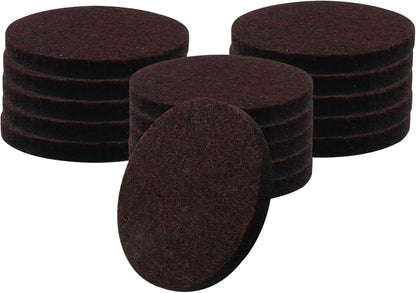 48 Pcs 1-1/2"/38mm Felt Furniture Pads Brown Round | Self Adhesive, 5mm Thick, Anti Scratch Floor Protectors, For Furniture Feet Chair Legs
