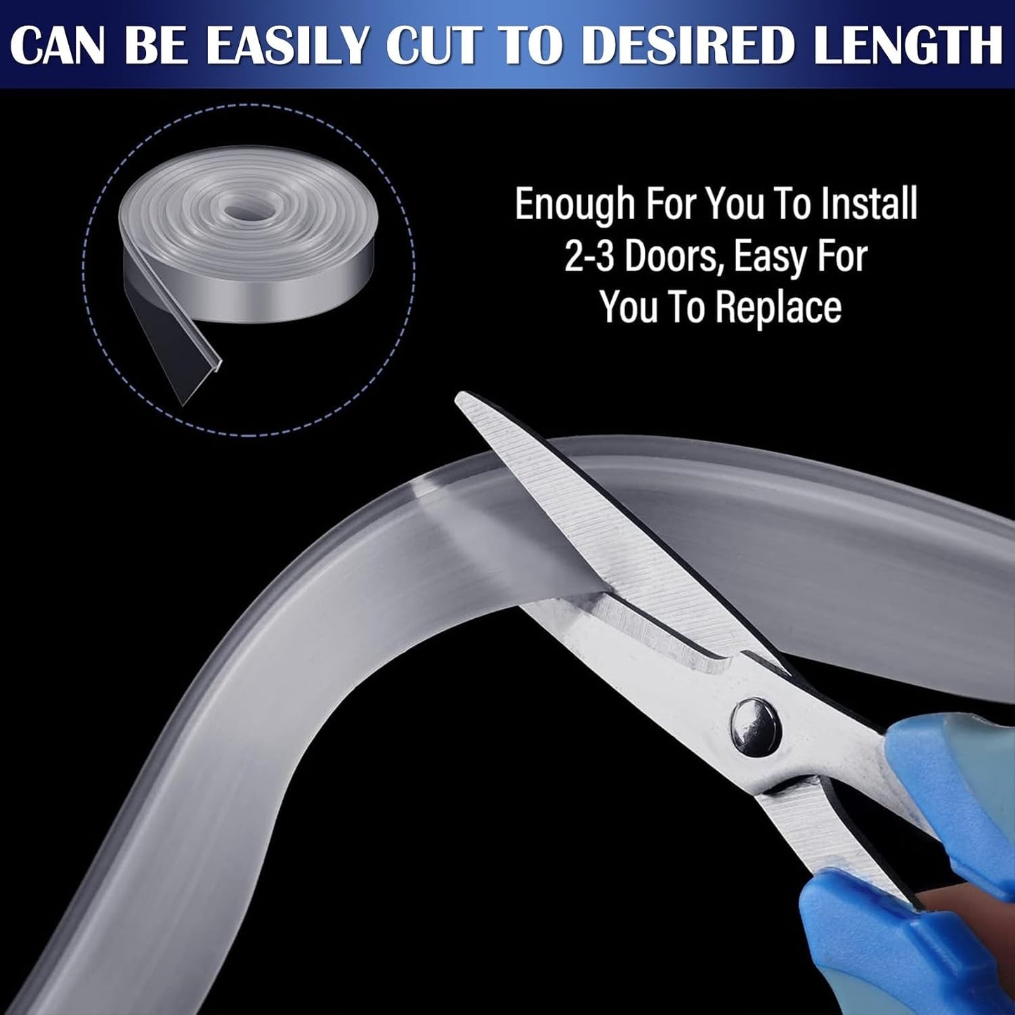 Treela 108-Inch 1" T-Slot Shower Door Seal Strip | Flexible silicone blocks leaks/splashes and replace old, cracked, loose, or missing door sweeps