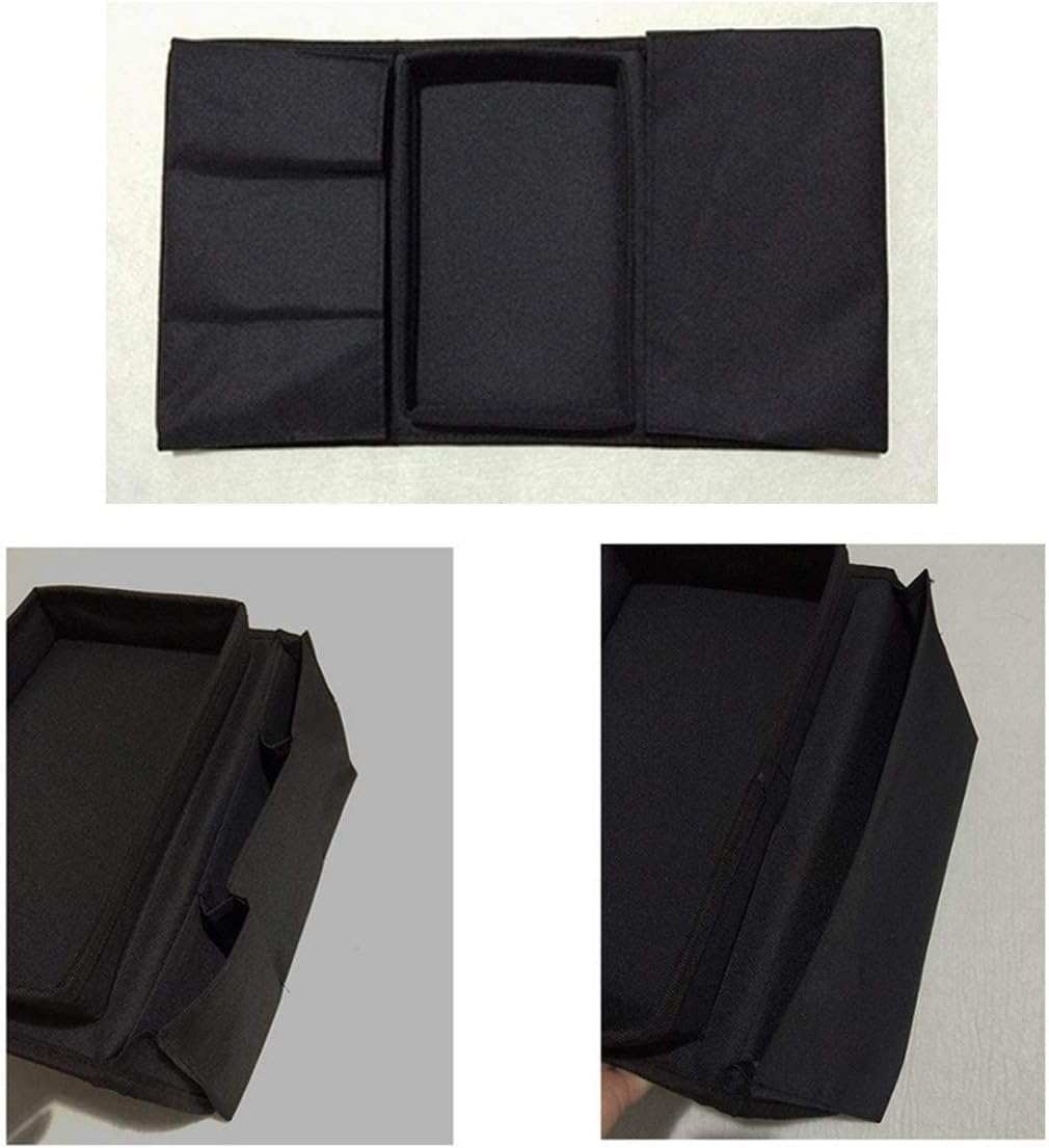 Sofa Armrest Organizer, Couch TV Remote Storage Organizer with Pockets for Recliner Armchair Snacks Glasses Smartphone Magazines Pouch (Black)