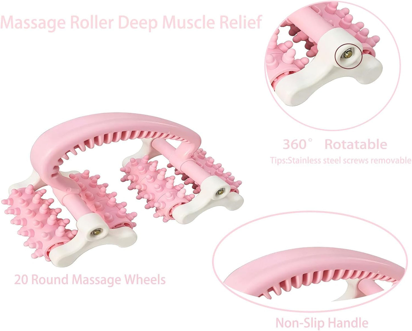 Cellulite Massage Tool,Anti Fascia Release Muscle Cellulite Roller | Lymphatic DrainageMassager Tools for Trigger Point Deep Tissue for Legs/Thighs/Butt/ Back (Blue)