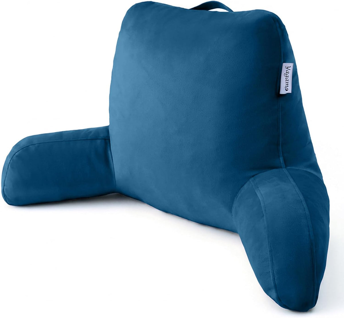Reading Pillow with Adjustable Memory Foam,Adult Backrest with Arms, Back Pillow for Sitting in Bed with Washable Cover- Large, Gray
