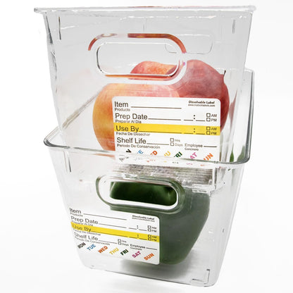 InStockLabels Dissolvable Food Rotation Labels, 2 x 3 Inch, 500 Labels | Rotation food stickers for kitchen and restaurant supplies, jars, containers, freezer storage, prep stations, and catering