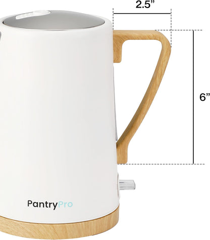 1.0L 1500W Gooseneck Electric Kettle - Stainless Steel Interior - Rapid-Boil - Auto Shut-Off, Boil-Dry Protection, Temperature Control, LED Indicator - Black by The Display Guys