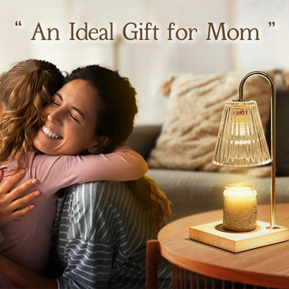 Vintage Candle Warmer Lamp with Timer Dimmer, Adjustable Height | Vintage farmhouse style with 2 bulbs, adjustable height, timer and dimmer for flameless fragrance in bedroom or home gifts