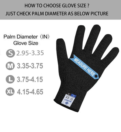 Cutting Gloves, Food Grade Level 5 Protection, Safety Kitchen Cut Gloves for Oyster Shucking, Fish Fillet Processing, Mandolin Slicing, Meat Cutting and Wood Carving. (Violet-Medium 2 Pairs)