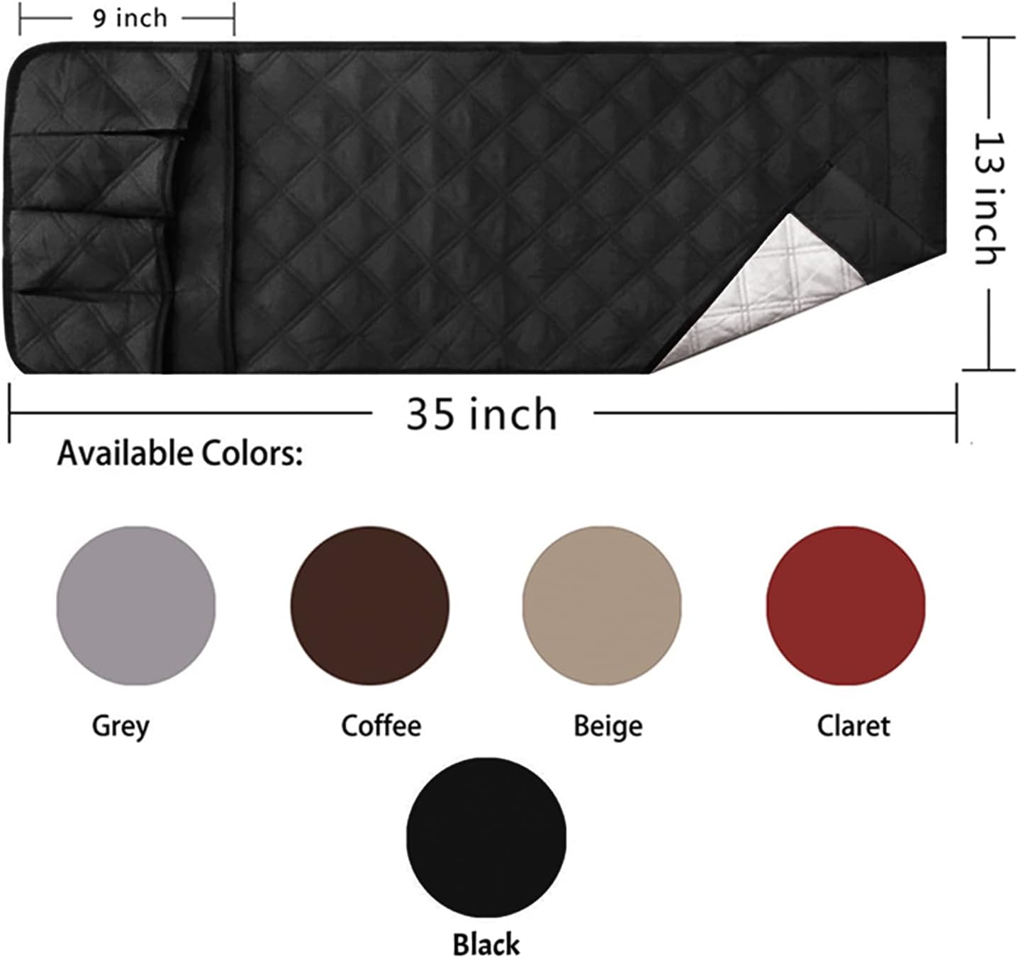 Couch Sofa Armrest Organiser Arm Chair Caddy Bedside Storage Pocket with 8 Pockets TV Remote Holder Bed Storage Pocket Bag for Cellphone Tablet Notepad Book Magazines DVD Glasses