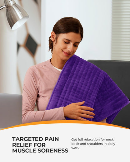 CooCoCo FSA Eligible HSA Hip Heating Pad for Hip and Sciatica Pain Relief | Heated hip brace, 6 heat levels, 4 timers, adjustable wearable fit, soft plush lining for hip, thigh, buttock and lower back