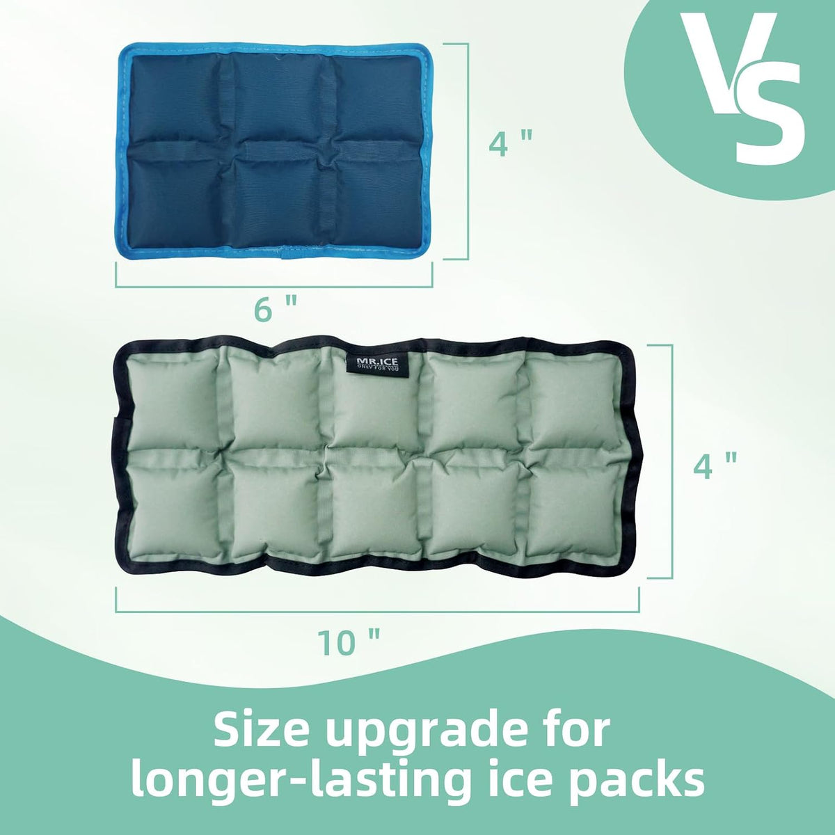 Reusable Flexible Ice Pack 10"x4"x0.7" for Pain Relief – Cold & Hot Compress for Injuries, Swelling, Muscle Soreness, Surgery – Microwave & Freezer Safe for Back, Shoulder, Knee, Neck