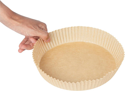 Restaurantware-Pastry Tek 8.1 x 5.5 x 1.8 Inch Air Fryer Liners, 100 Rectangle Air Fryer Baskets - No-Stick Silicone Coating, Unbleached, Food-Grade Paper Liners, For Steamer, Microwave, Oven