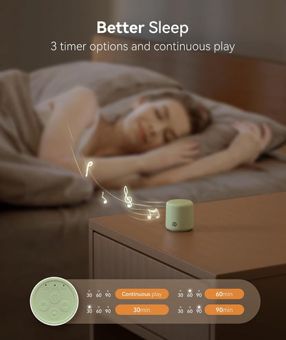 Dreamegg Portable White Noise Machine, 1000mAh Battery, Travel Sleep, Cream | Egg-Sized, 16 Sounds, USB-C, Timer, Baby & Adults, Office Privacy, Gift Use
