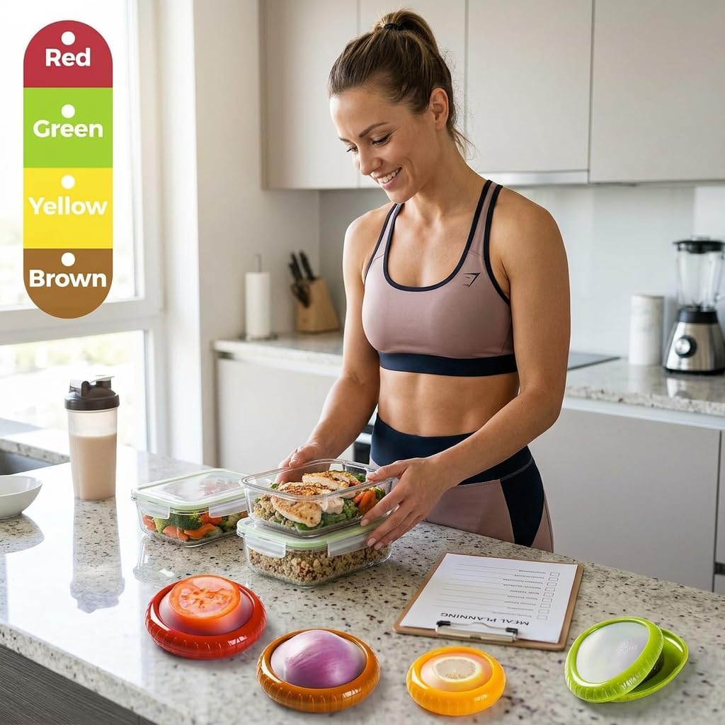 Avocado Saver and Tomato Holder, Onion Antioxidation Storage Set - Set of 4 Reusable Fruit and Veggie Savers - Ideal for Garlic, Onions, Apple, Lemons, and Potatoes