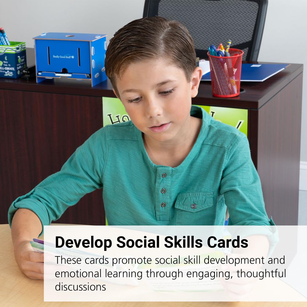 Really Good Stuff Self Care Reflection Cards-Mindful Thinking | Ages 11+, Grades 6+, Positive Affirmations, Meditation Techniques to Manage Emotions & Feelings for Kids & Adults