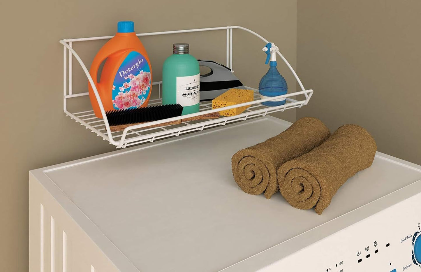 ClosetMaid 8278 18-Inch Wide Laundry Utility Hanger Shelf, White