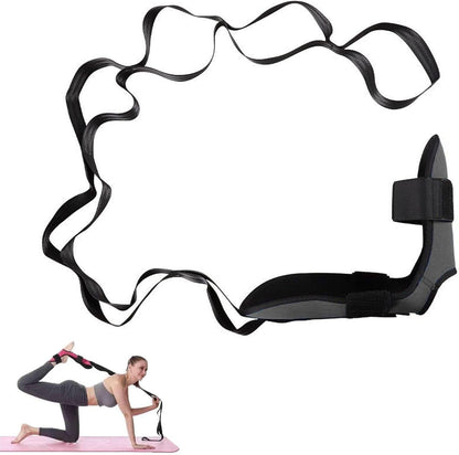 Stretching Strap with Loops and Detachable Foot, Fascia Stretcher Used, Foot & Calf Stretcher for Yoga, Gymnastics and Flexibility Training