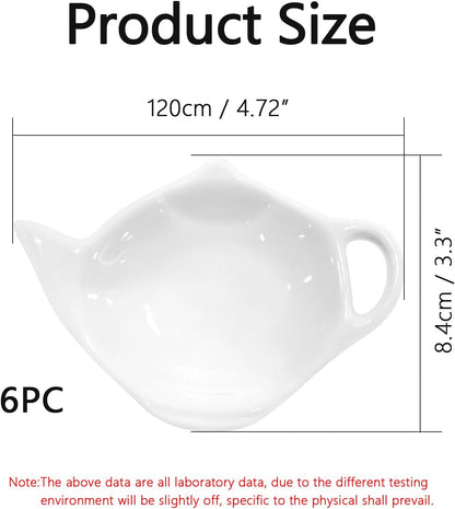 2 Pack Porcelain Tea Bag Coasters,Tea Bag Holder for Used,Classic Teaspoon Rest Pad Heat-Resistant Coasters Cute Dish Saucer Teabag Caddy Holder Set for Organizing Tea Time (2)
