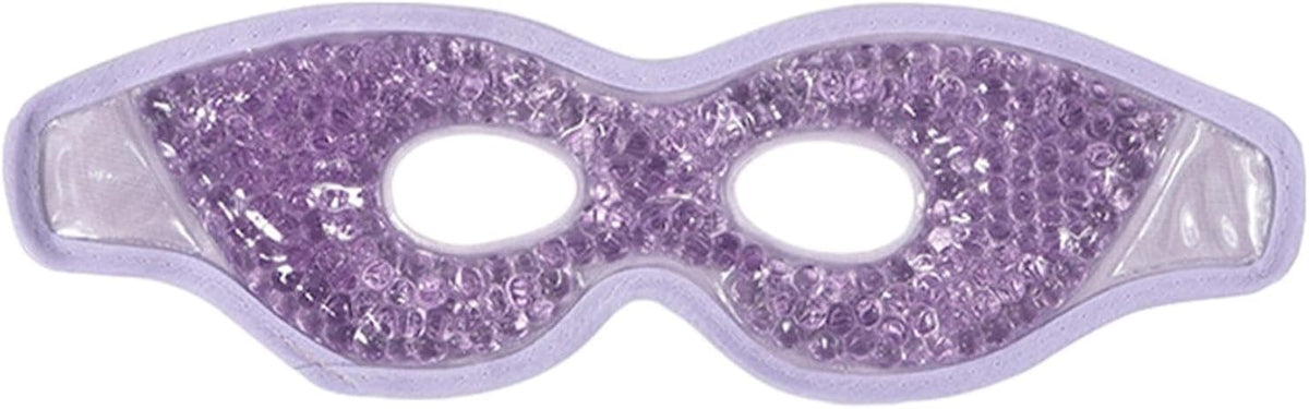 Cold Cooling Eye Mask Hot Cold Compress Eye Mask, Easy to Use,with Eye Holes, Reusable Gel Bead Eye Mask for Eye Bags,Relax,Women, Violet