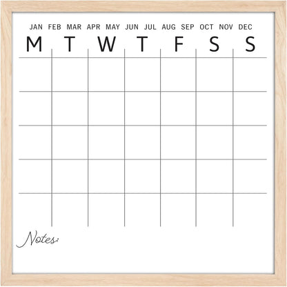 MCS Dry Erase Weekly Meal Planner Black Framed Calander Whiteboard, 11x24 | Dry Erase Weekly Meal Planner Black Framed Calander Whiteboard Frame, 11x24 Inch