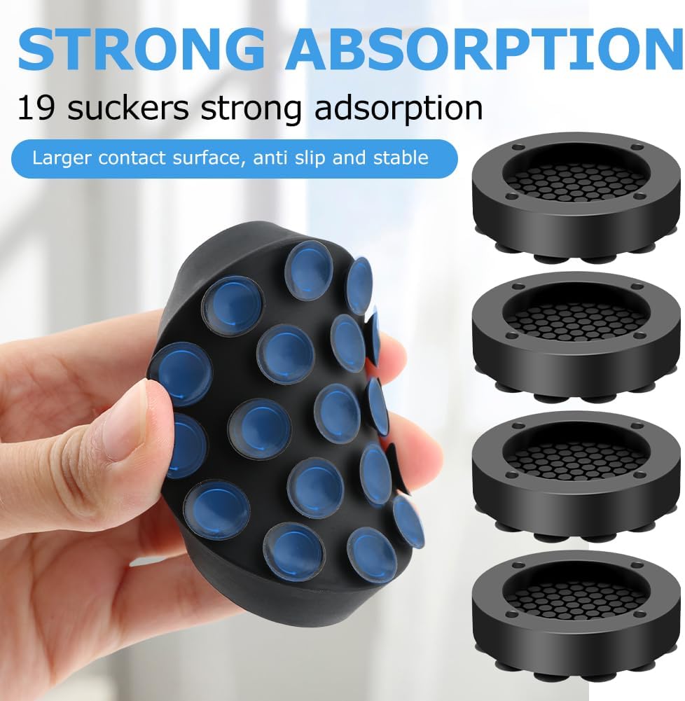 4pcs Anti Vibration Pads for Washing Machine, Anti Vibration Washing Machine Support, Scratch Resistant Stabilizer Stable For Washing Machine Anti Vibration Pad(COLOR:Black)