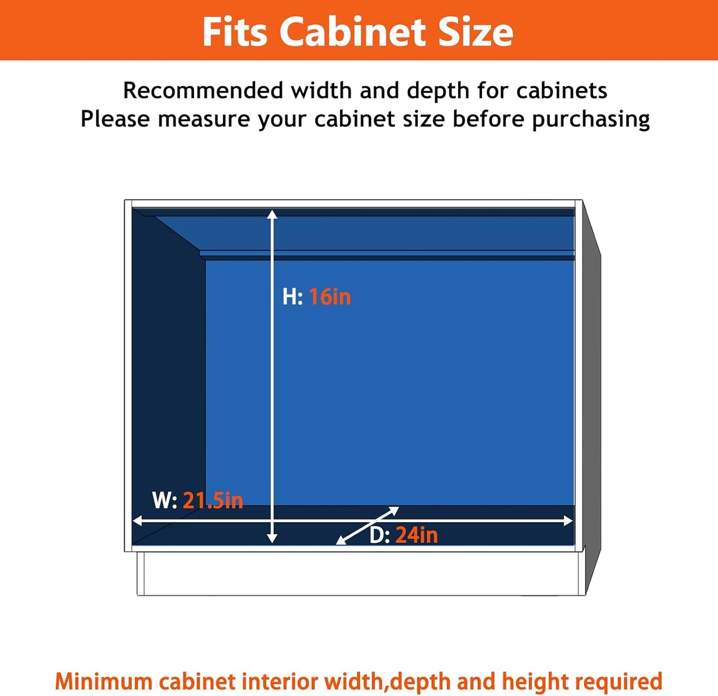 ROOMTEC Pull Out Cabinet Organizer, Pull Out Shelves 5½" W x 21½" D, Heavy Duty Cabinet Drawers Slide Out Kitchen Organizers Storage Shelf