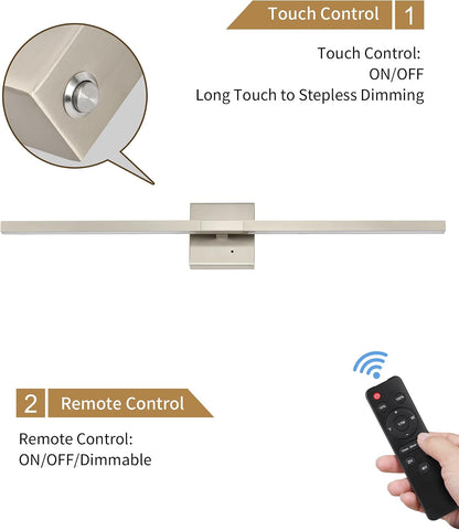 Rayogale Black Battery Operated Wall Sconce with Remote Control 8000mAh