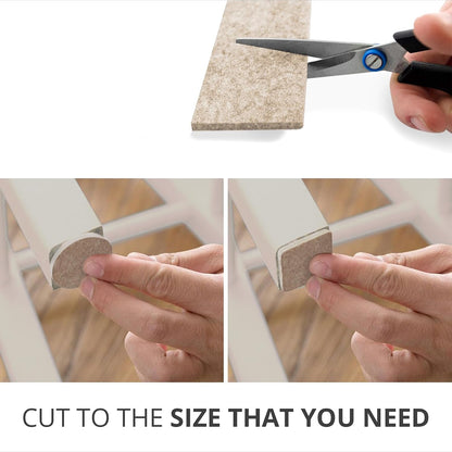 X-Protector Felt Furniture Pads - 20 PCS 6 x 1/2" - Premium Felt Strips | with Adhesive Backing - Rectangular Furniture Pads for Hardwood Floors - Cut Furniture Felt Pads to Size You Need! (Beige)
