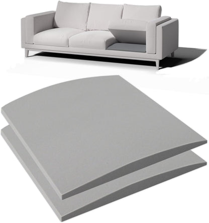 Couch Cushion Support for Sagging Seat, 20"x20"x2" 40D High Density Curved Foam Sofa Cushion Support, Under-Cushion Sag Repair,Grey Set of 3