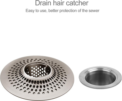 LEKEYE Drain Hair Catcher/Bathtub Shower Drain Hair Trap/Strainer Stainless Steel Drain Protector(Patented Product) | Stainless Steel