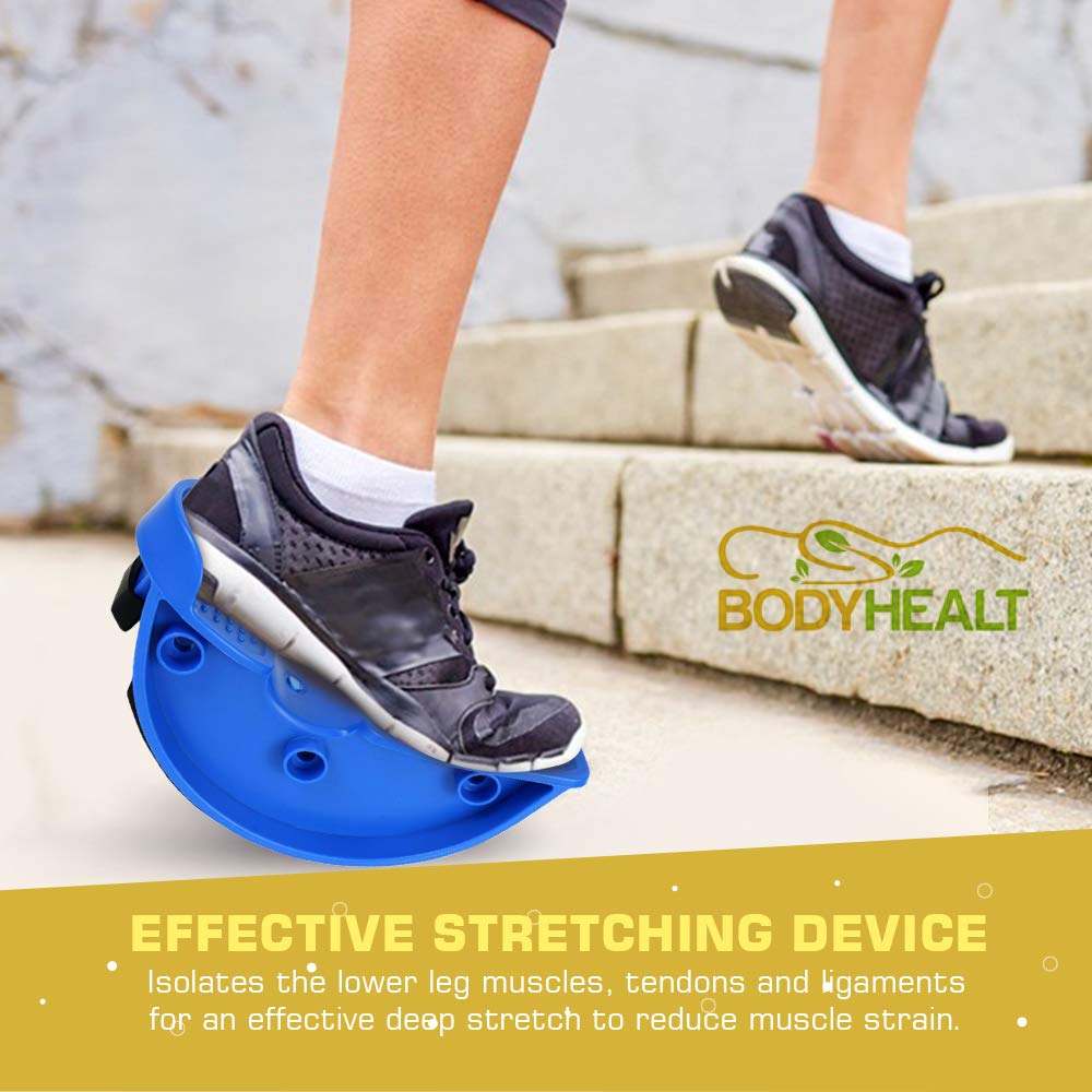 BodyHealt Foot Rocker, Calf Stretcher - Achilles Tendon Stretcher for Foot Exercise. Foot Rocker for Plantar Fasciitis, Achilles Tendonitis & Tight Calf Pain. Foot Stretcher & Calf Roller for Muscles