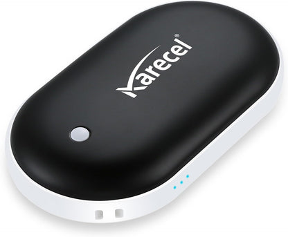 Karecel Rechargeable Hand Warmer, 5200mAh Double-Sided 4-inch Full-Surface Heat Electric Hand Warmer, Up to 11Hrs, Portable Handwarmer Pocket Heater, Tech Gifts for Men Women, Winter Essentials