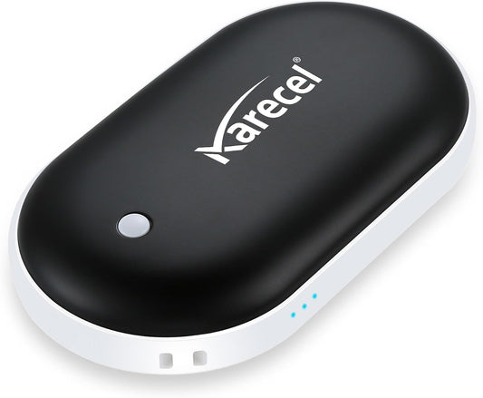 Karecel Rechargeable Hand Warmer, 5200mAh Double-Sided 4-inch Full-Surface Heat Electric Hand Warmer, Up to 11Hrs, Portable Handwarmer Pocket Heater, Tech Gifts for Men Women, Winter Essentials