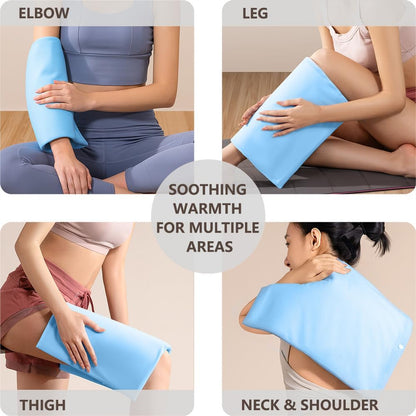 Boncare® Stay-On Small Vinyl Electric Heating Pad for Neck and Shoulders and Back Without Auto-Off, Low & High Heat Levels, Waterproof Hot Heat Pad with Washable Cover (11.5"x13.5", 1-Pack)