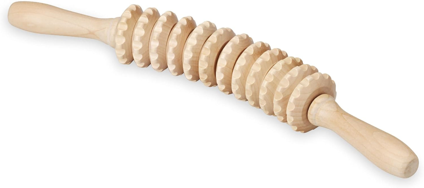 Gaiam Curved Massage Roller, Ergonomic Full-Body Tool | Curved Ergonomic Roller | Neck, Back & Full-Body Muscle Recovery & Soreness Relief | Compact & Portable