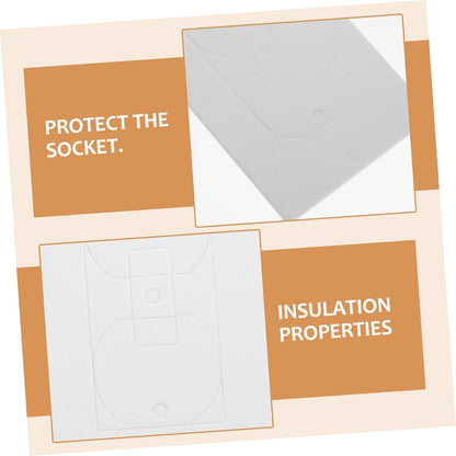 TEHAUX 50pcs Outlet Insulation Pads Waterproof Foam Gaskets for Wall Plates Draft Sealers for Electrical Outlets Compatible Standard Switches and