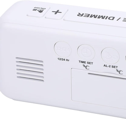 Extra Dual Alarm Clock with Bed Shaker LED Display Bed Shaking Alarm Clock Snooze Function for Heavy Sleepers