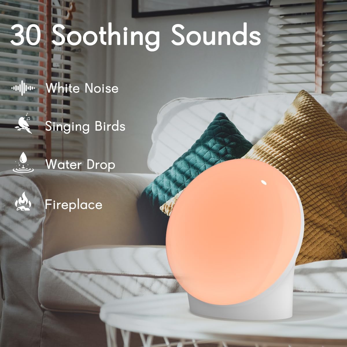 Brown Noise Sound Machine with 30 Soothing Sound 12 Colors Night Light and White Noise Machine 36 Volume Levels 4 Timers and Memory Function 10 Adjustable Brightness Sleep Machine for Baby Adults Kid