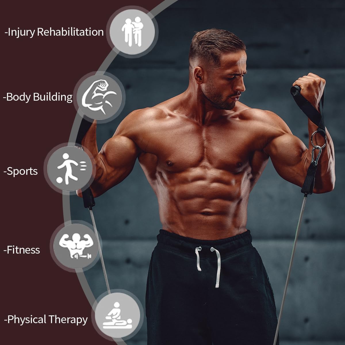 VElCK Resistance Bands Set with Handles for Exercise, Workout and Home Gym | 100% Natural Latex, 10-150LBS, Versatile for Yoga, Pilates, Strength, Home Gym