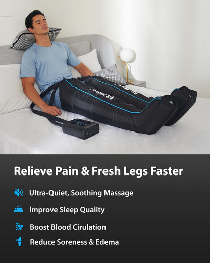 FIT KING Professional Air Compression Leg Recovery System, Cordless Rechargeable Leg Compression Massager Boots for Fast Recovery & Improved Circulation, Compression Boot for Athletes (Medium)